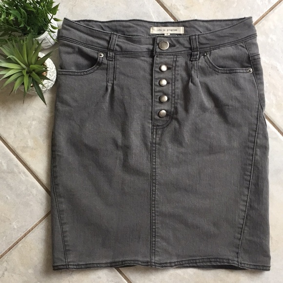 life in progress medium grey comfy jean skirt 🖤 - Picture 7 of 7